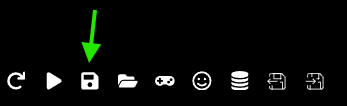 Save state icon highlighted