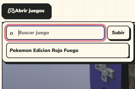 Example of the game list